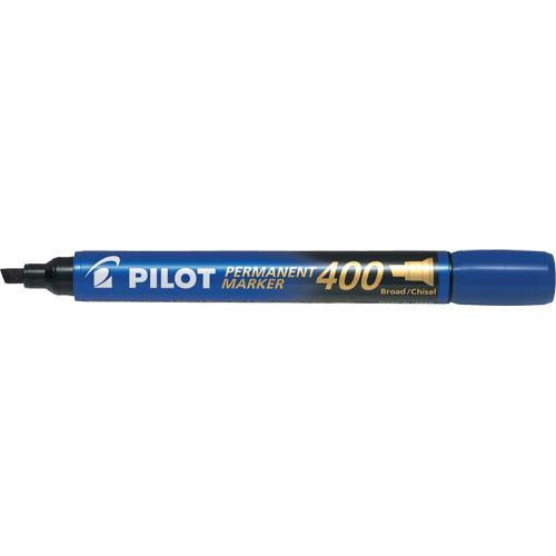 400 Permanent Marker, Chisel, Blue Action Paper