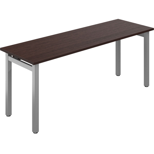 Newland Table Desk, 29-7/10" L x 72" W x 29-3/5" H, Dark Brown Action Paper