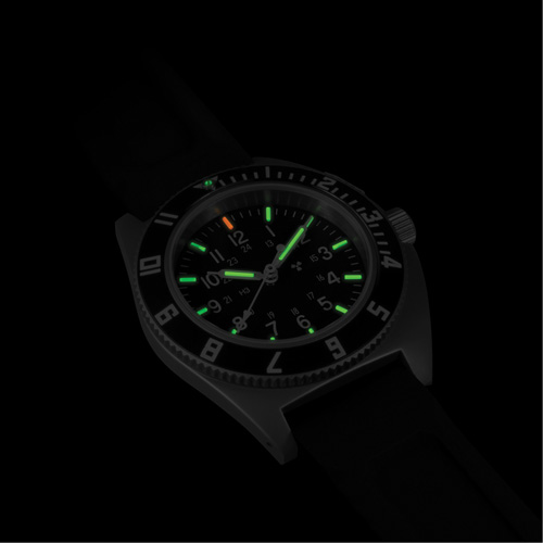 Steel Navigator Watch on 3-Piece Rubber Strap Kit, Digital, Battery Operated, 41 mm, Black Action Paper