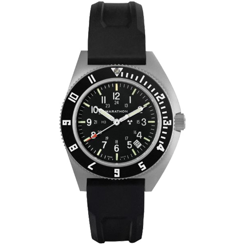 Steel Navigator with Date on Black 3-Piece Rubber Strap Kit, Digital, Battery Operated, 41 mm, Black Action Paper