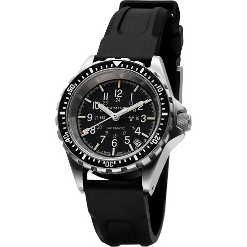 Steel Navigator with Date on Black 3-Piece Rubber Strap Kit, Digital, Battery Operated, 36 mm, Black Action Paper