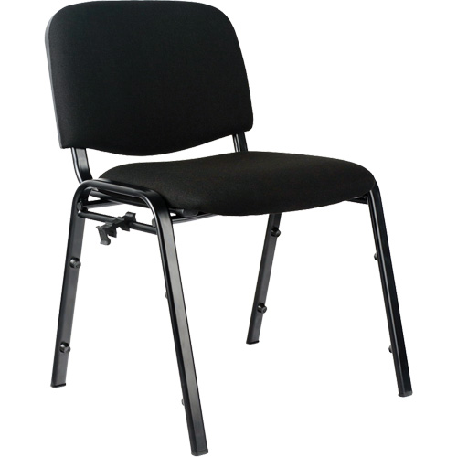 Stacking Chairs, Fabric, 32" High, 250 lbs. Capacity, Black Action Paper