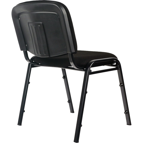 Stacking Chairs, Fabric, 32" High, 250 lbs. Capacity, Black Action Paper