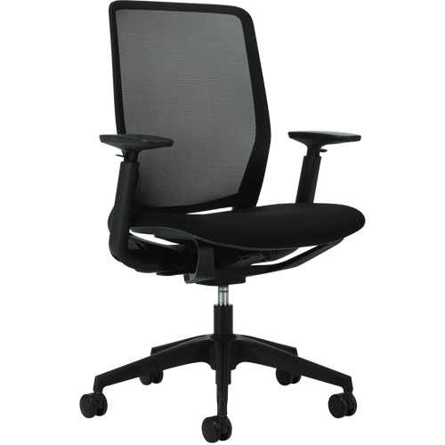 Kody High-Back Synchro-Tilter Chair, Mesh, Black, 300 lbs. Capacity Action Paper