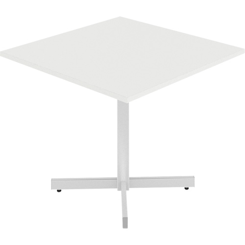 Table carr&eacute;e &agrave; hauteur r&eacute;glable Newland, 36" lo x 36" la x 29" h, Dessus de 1", Stratifi&eacute;, Blanc Action Paper