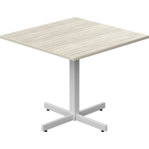 Newland Height-Adjustable Square Table, 36" L x 36" W x 29" H, 1" Top, Laminate, Tan Action Paper