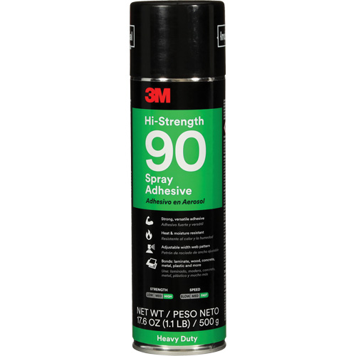 90 High Strength Adhesive, Clear, Aerosol Can Action Paper