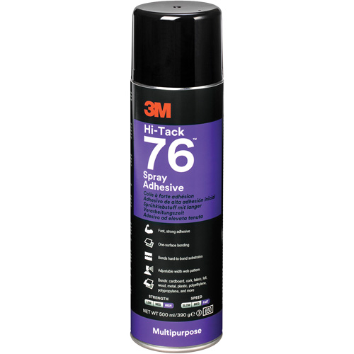 76 High Tack Adhesive, Clear, Aerosol Can Action Paper