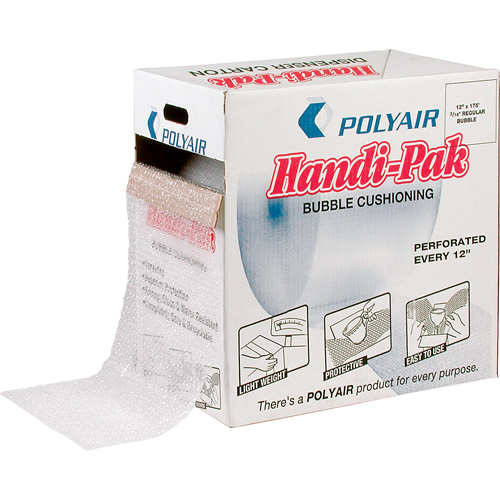 Handi-Pak Bubble Sheet Dispenser, 175' x 12", Bubble Size 3/16" Action Paper