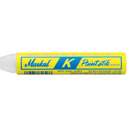 M Paintstik&reg; Paint Marker for Heat Treating, Solid Stick, White Action Paper