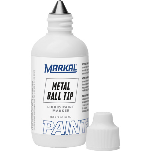 Paint-Riter&reg; Metal Ball Tip, Liquid, White Action Paper