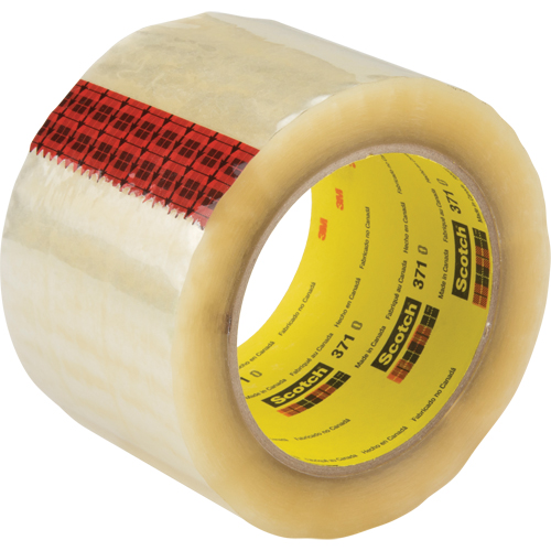 Scotch&reg; Box Sealing Tape 371, Hot Melt Adhesive, 1.9 mils, 36 mm (1-1/2") x 914 m (2998') Action Paper