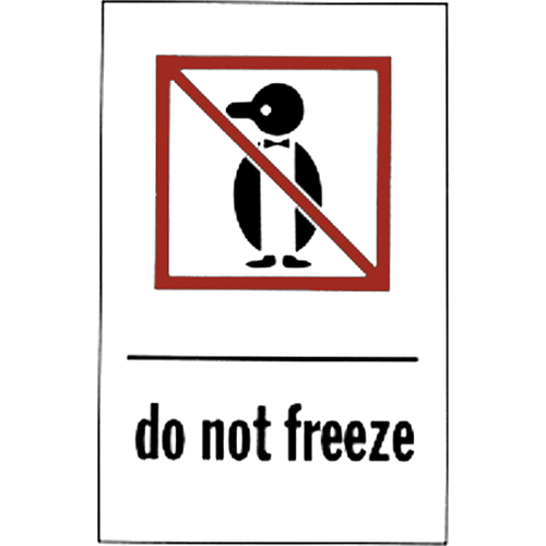 &eacute;tiquettes pour traitement sp&eacute;cial Do Not Freeze, 6" lo x 4" la, Rouge/blanc Action Paper