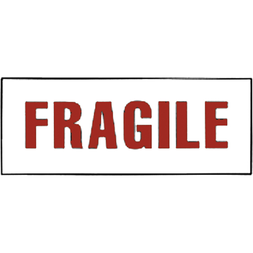 "Fragile" Special Handling Labels, 6" L x 2" W, Red on White Action Paper