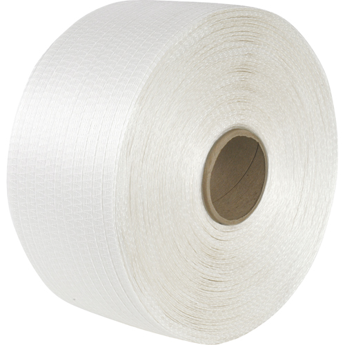 Woven Cord Strapping, Polyester Cord, 1/2" W x 3900' L, Manual Grade Action Paper