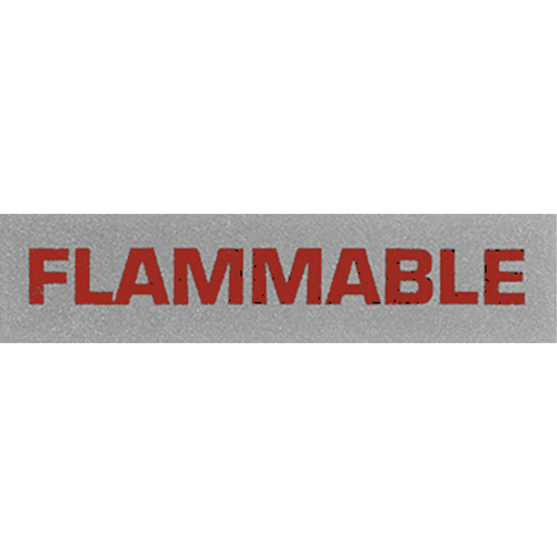 "Flammable" Special Handling Labels, 5" L x 2" W, Black on Red Action Paper
