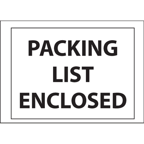Packing List Envelopes, 4" L x 5" W, Backloading Style Action Paper