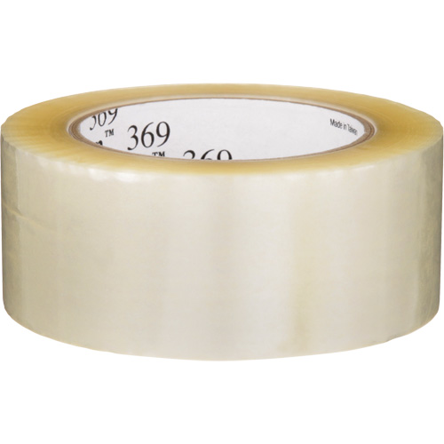 Tartan 369 Box Sealing Tape, Acrylic Adhesive, 1.6 mils, 48 mm (1-22/25") x 100 m (328') Action Paper
