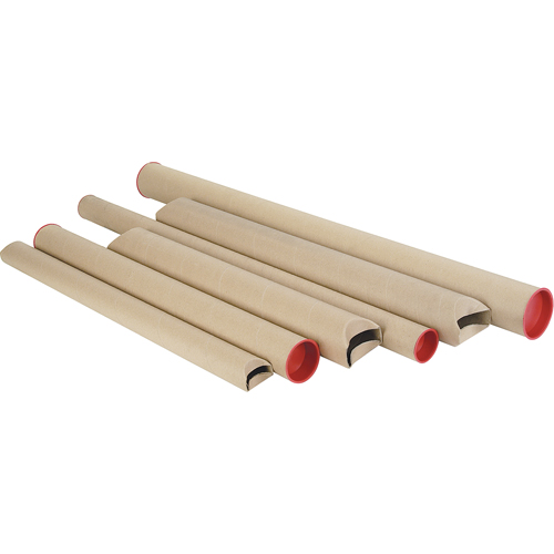 Tubes postaux Snap-Seal, Ronde, 3" la x 18" lo Action Paper