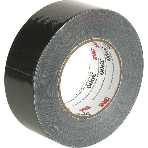 Economy Grade Coloured Duct Tape 3900, 8 mils, Black, 48 mm (2") x 55 m (180') Action Paper