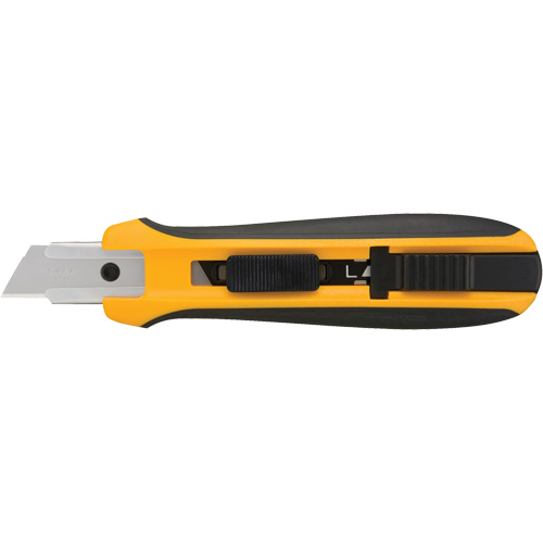 Five-Position Safety Knife, 18 mm, Silver, Rubber Handle Action Paper