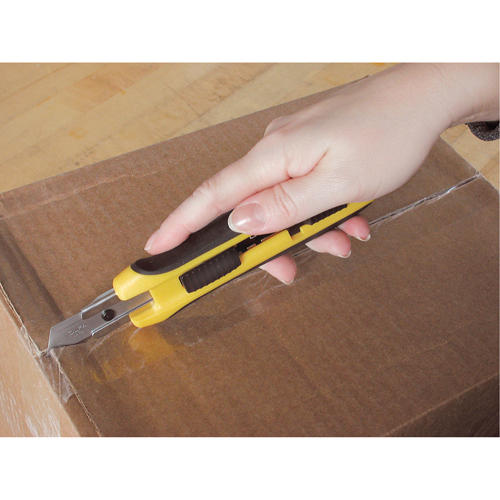 Five-Position Safety Knife, 18 mm, Silver, Rubber Handle Action Paper