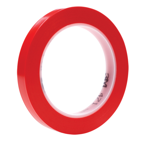 Ruban en vinyle 471, 12 mm (1/2") la x 32,9 m (108') lo, 5,3 mils, Rouge Action Paper