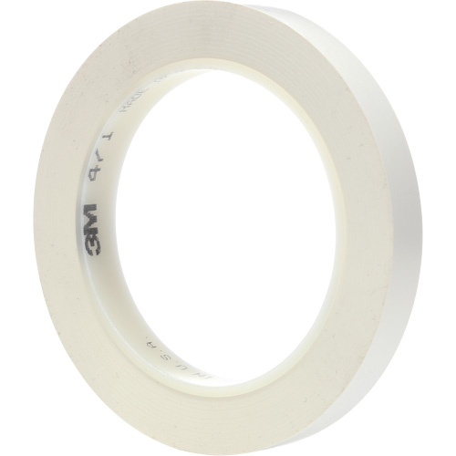 471 Vinyl Tape, 12 mm (1/2") W x 32.9 m (108') L, 5.3 mils, White Action Paper