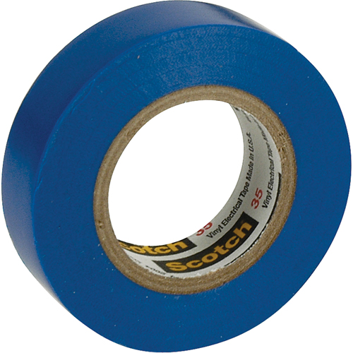Scotch&reg; 35 Colour Coded Tape, 12.7 mm (1/2") x 20.1 m (66'), Blue, 7 mils Action Paper