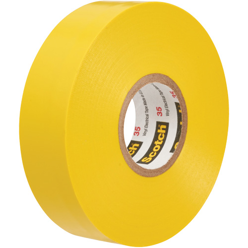 Scotch&reg; 35 Colour Coded Tape, 12.7 mm (1/2") x 6.1 m (20'), Yellow, 7 mils Action Paper
