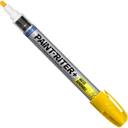 Marqueur &agrave; la peinture nettoyable &agrave; l'eau Paint-Riter+, Liquide, Jaune Action Paper