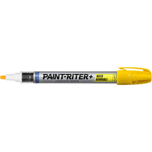 Marqueur &agrave; la peinture nettoyable &agrave; l'eau Paint-Riter+, Liquide, Jaune Action Paper