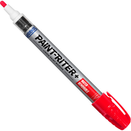 Marqueur &agrave; la peinture nettoyable &agrave; l'eau Paint-Riter+, Liquide, Rouge Action Paper