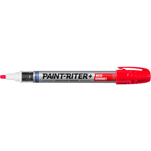 Marqueur &agrave; la peinture nettoyable &agrave; l'eau Paint-Riter+, Liquide, Rouge Action Paper