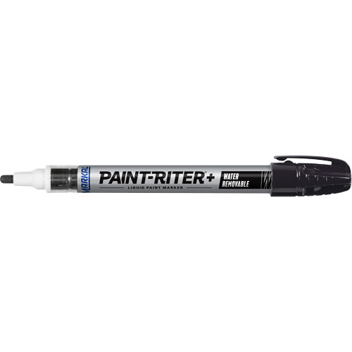 Paint-Riter&reg;+ Water Removable Paint Marker, Liquid, Black Action Paper