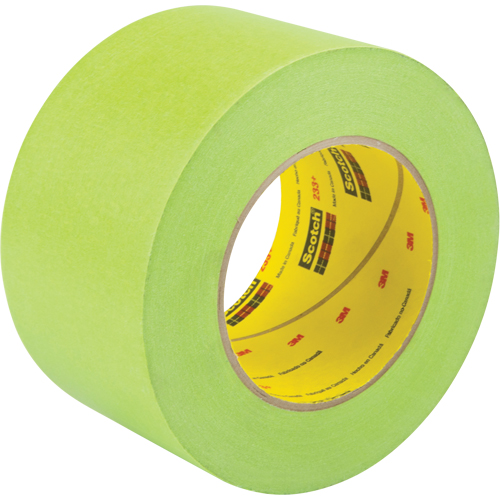 Scotch&reg; 233+ Masking Tape, 72 mm (3") x 55 m (180'), Green Action Paper