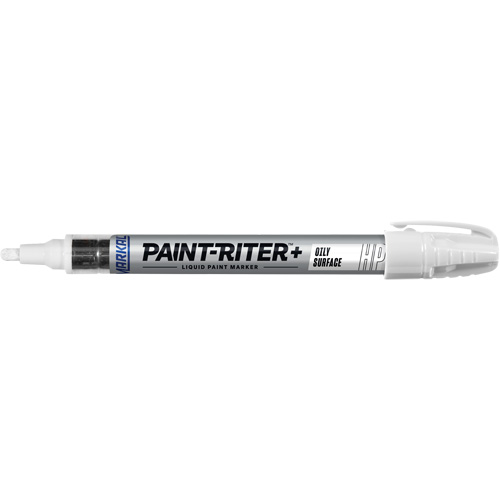 Paint-Riter&reg; + Oily Surface Marker, Liquid, White Action Paper