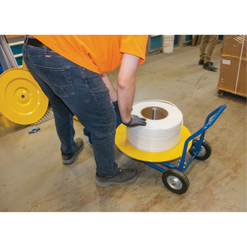 Distributeur de feuillards, Feuillard Polyester/Acier/Polypropyl&egrave;ne, Dia de noyau 16"/8", largeur de rouleau 3"/8"/6" Action Paper