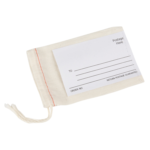 Sacs postaux en tissu avec &eacute;tiquette Action Paper