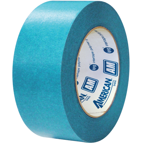 American&reg; Aqua Mask Medium Grade Masking Tape, 18 mm (3/4") x 55 m (180'), Blue Action Paper