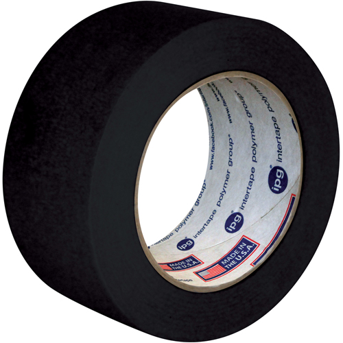 Utility Grade Coloured Masking Tape, 18 mm (3/4") x 55 m (180'), Black Action Paper