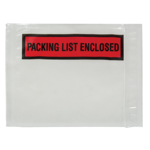 Packing List Envelope, 4-1/2" L x 5-1/2" W, Backloading Style Action Paper