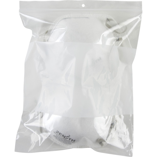 White Block Poly Bags, Reclosable, 10" x 8", 2 mils Action Paper