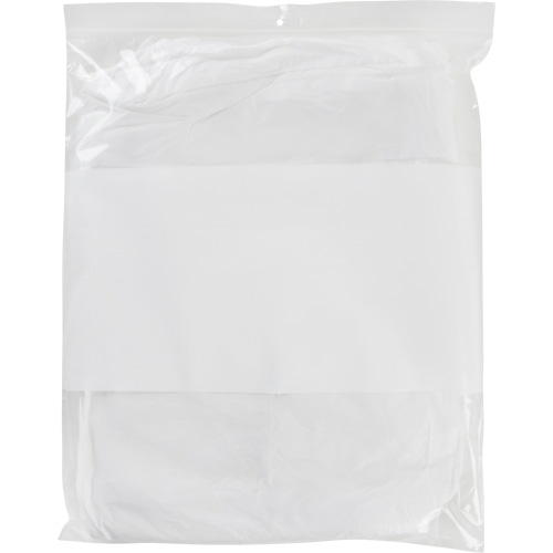 Sacs en poly avec espace inscriptible blanc, Refermable, 15" x 12", 2 mils Action Paper