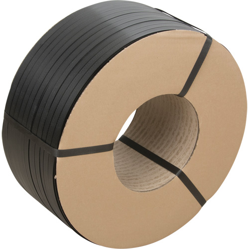 Feuillard, Polypropyl&egrave;ne, 5/8" la x 6000' lo, Noir, Calibre Manuel Action Paper