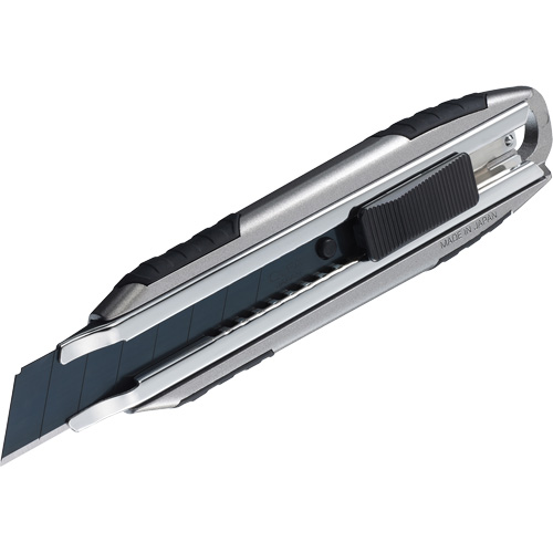 Couteau autoverrouillable, 18 mm, Acier au carbone, Robuste, Prise en Aluminium Action Paper