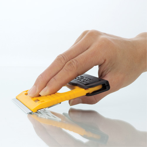 Glass Scraper Action Paper