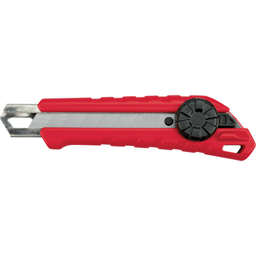 Snap-Off Knife, 18 mm, Carbide, Rubber/Polypropylene Handle Action Paper