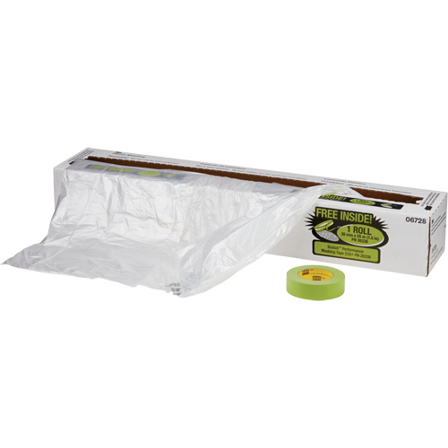 Overspray Protective Sheeting & Tape Kit, 400' L x 16' W, Plastic Action Paper