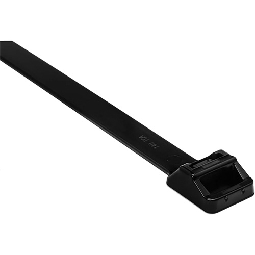 Collier de serrage gros calibre, Longueur 20", R&eacute;sistance &agrave; la traction 250 lb, Noir Action Paper